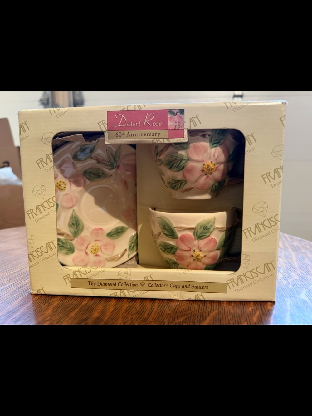 Franciscan Desert Rose 60th Anniversary RARE 2 cup/saucer set